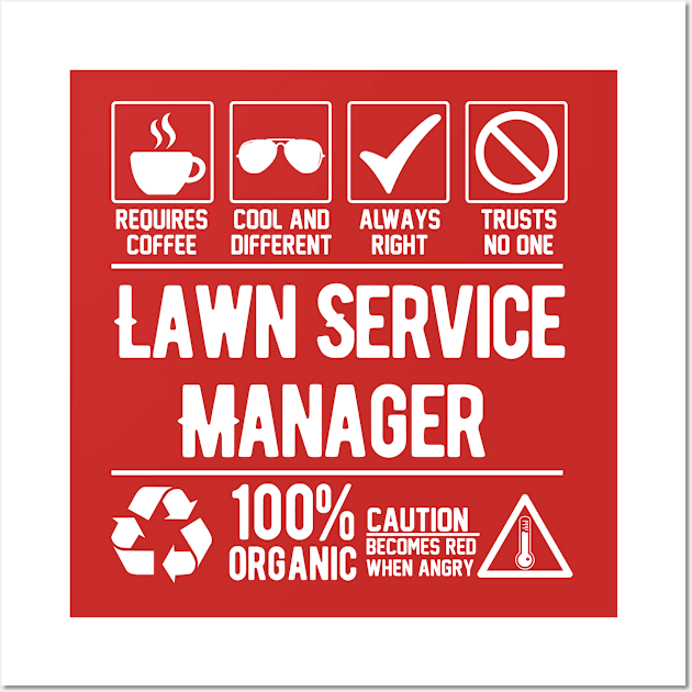 Lawn Service Manager Job (white) Wall Art by Graficof